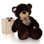 Giant 6 Feet Black Bow Teddy Bear Soft Toy 180 cm